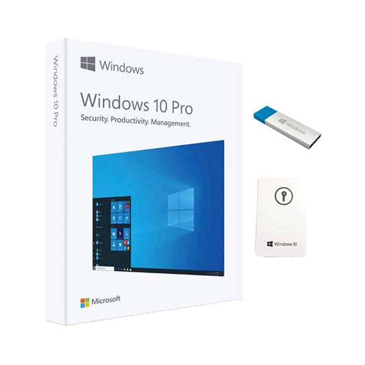 Microsoft Windows 10 Pro USB 32/64bit | Genuine License Activation Key Retail Box | Full Version for 1 PC