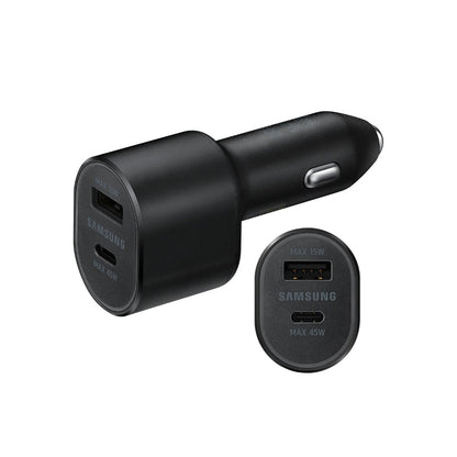 Samsung 45w & 15W Dual Ports Car Charger with USB-C Cable