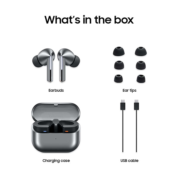 Samsung Galaxy Buds3 Pro AI True Wireless Bluetooth Earbuds, Noise Cancelling, Sound Optimization, Real-Time Interpreter, Redesigned Comfort Fit