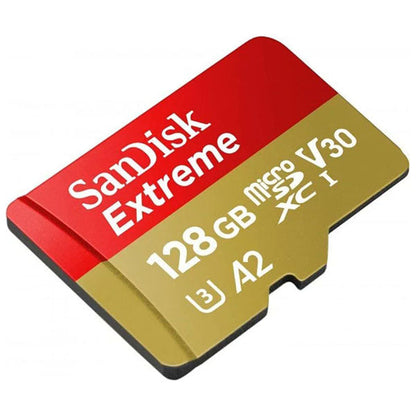 SanDisk 128GB Extreme microSD UHS I Card for 4K Video on Smartphones, Action Cams & Drones 190MB/s Read, 90MB/s Write - SDSQXAA-128-GN6MN