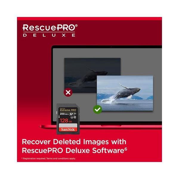 SanDisk 128GB Extreme PRO SDXC UHS-I Memory Card - C10, U3, V30, 4K UHD, SD Card - SDSDXXD-128G