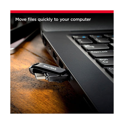 SanDisk 256GB Ultra Dual Drive Go USB Type-C Flash Drive, Black - SDDDC3-256G-G46