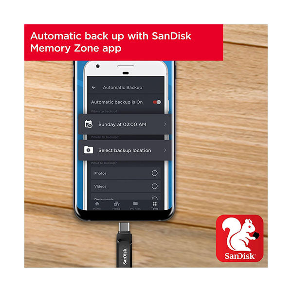 SanDisk 256GB Ultra Dual Drive Go USB Type-C Flash Drive, Black - SDDDC3-256G-G46