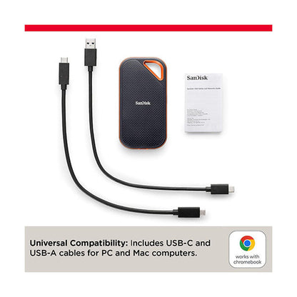 SanDisk 2TB Extreme PRO Portable SSD - Up to 2000MB/s - USB-C, USB 3.2 Gen 2x2, IP65 Water and Dust Resistance, Updated Firmware - External Solid State Drive - SDSSDE81-2T00-G25