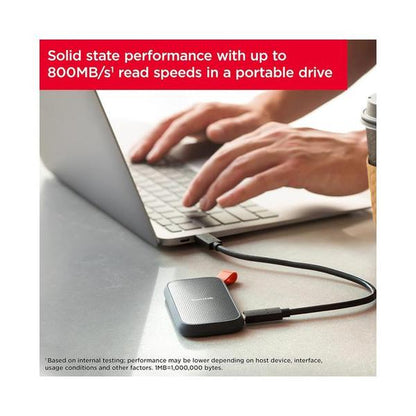 SanDisk 2TB Portable SSD - Up to 800MB/s, USB-C, USB 3.2 Gen 2, Updated Firmware - External Solid State Drive - SDSSDE30-2T00-G26
