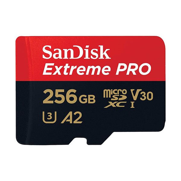 Sandisk Extreme Pro MicroSDXC 256GB + SD Adapter 190mb/s 90mb/s A2 C10 V30 U - SDSQXCD-256G-GN6MA