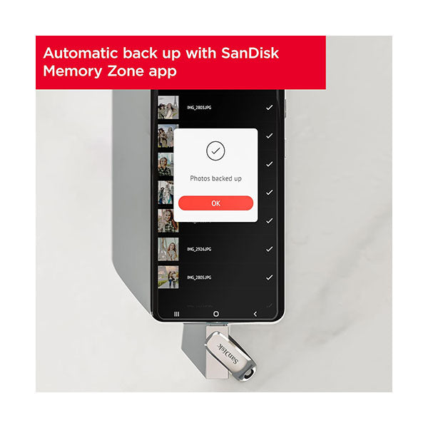 SanDisk Ultra Dual Drive Luxe USB Type-C 128GB - Up to 400MB/ss, USB 3.1 Gen 1 - SDDDC4-128G-G46