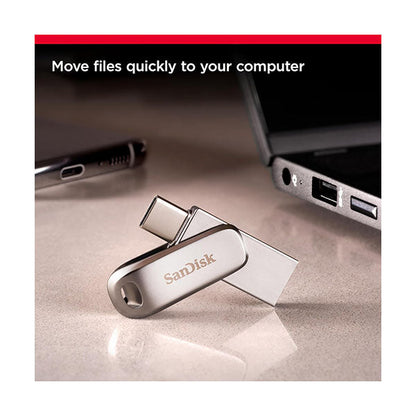 SanDisk Ultra Dual Drive Luxe USB Type-C 128GB - Up to 400MB/ss, USB 3.1 Gen 1 - SDDDC4-128G-G46