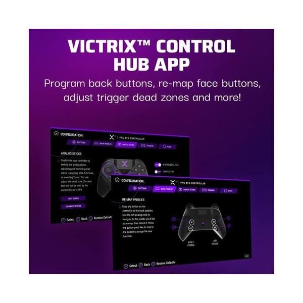 PDP Victrix Pro BFG Wireless Gaming Controller for Playstation 5 / PS5, PS4, PC, Modular Esports Gamepad, Remappable Buttons, Customizable Triggers/Paddles/D-Pad/Fightpad, PC App