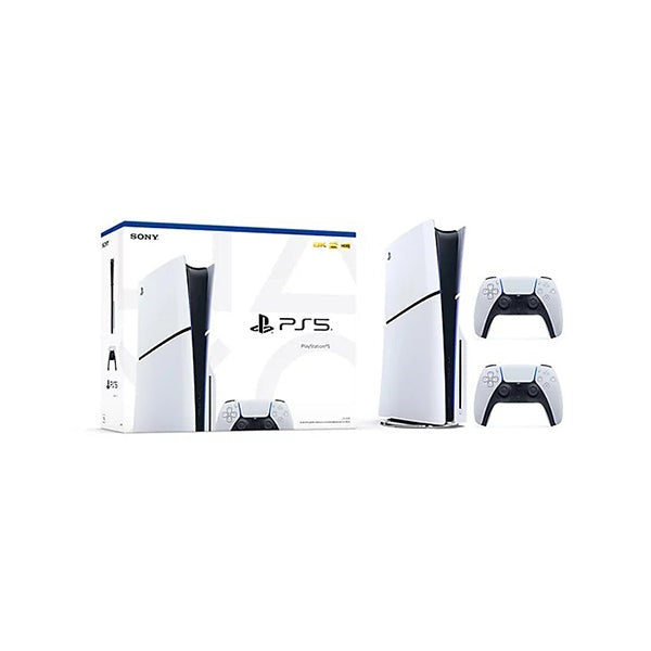 PlayStation 5 Console Slim European + 2 x Dualsense Wireless Controllers + Fattal Official Warranty