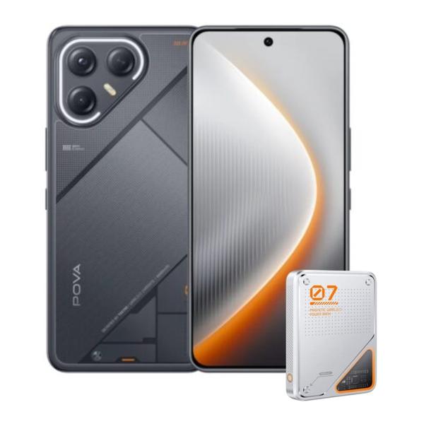 Tecno Pova 7 Ultra 5G 24GB/256GB (12GB Extended RAM) + Free Tecno Magnetic Wireless Power Bank 5000mAh + Cover and Protection Included + 100 Days Screen Replacement Warranty